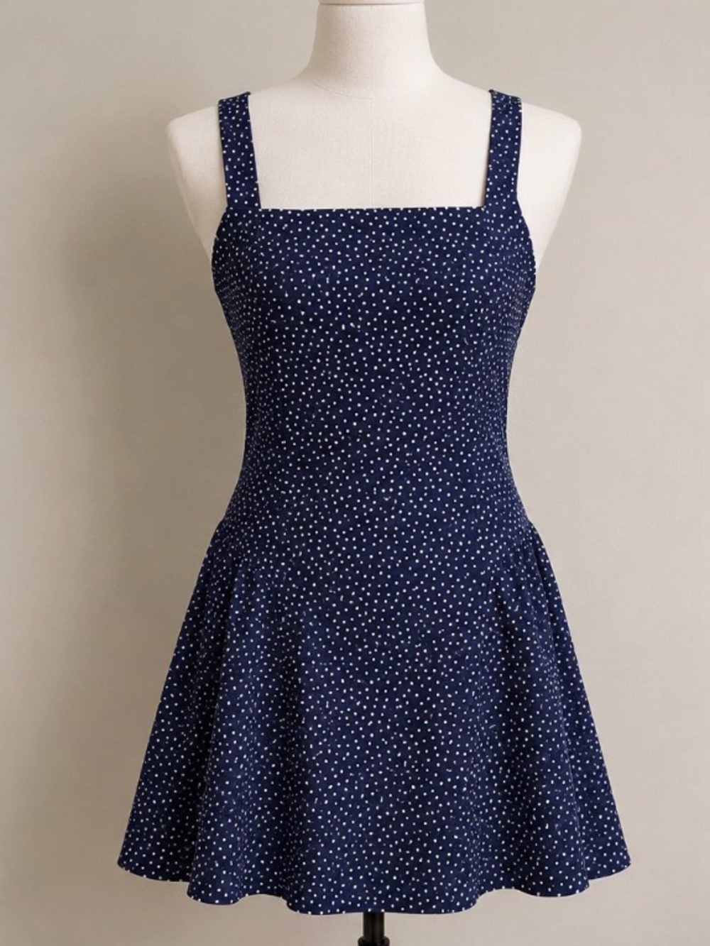 Abercrombie & Fitch Navy Blue Polka Dot Mini Dress